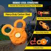VEVOR Snatch Block Pulley (33,000LBS WLL), Pulley System for Synthetic Rope Or Steel Cable, Change The Direction, Create Mechanical Advantage, Ideal for Truck, Tractor, ATV & UTV, 1 Pack, Orange(yellow)