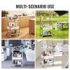 VEVOR Stainless Steel Utility Cart with Wheels – Medical/Dental Lab Cart – 2 Shelves/1 Drawer(3 Shelves/ 1 Drawer)