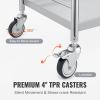 VEVOR Stainless Steel Utility Cart with Wheels – Medical/Dental Lab Cart – 2 Shelves/1 Drawer(Catering Cart)