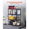 VEVOR Storage Shelves, 3000 lbs, 5 Tier Garage Storage Shelving, 18″ D x 48″ W x 78″ H Adjustable Metal Shelves for Garage Shelves Utility Rack Shelf, Ideal for Kitchen, Warehouse, Basement, Black(20″ D x 40″ W x 57″ H)