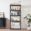 VEVOR Storage Shelves, 3000 lbs, 5 Tier Garage Storage Shelving, 18″ D x 48″ W x 78″ H Adjustable Metal Shelves for Garage Shelves Utility Rack Shelf, Ideal for Kitchen, Warehouse, Basement, Black(16″ D x 32″ W x 72″ H)