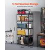 VEVOR Storage Shelves, 3000 lbs, 5 Tier Garage Storage Shelving, 18″ D x 48″ W x 78″ H Adjustable Metal Shelves for Garage Shelves Utility Rack Shelf, Ideal for Kitchen, Warehouse, Basement, Black(16″ D x 36″ W x 71.4″)