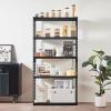 VEVOR Storage Shelves, 3000 lbs, 5 Tier Garage Storage Shelving, 18″ D x 48″ W x 78″ H Adjustable Metal Shelves for Garage Shelves Utility Rack Shelf, Ideal for Kitchen, Warehouse, Basement, Black(16″ D x 36″ W x 71.4″)