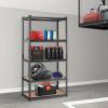 VEVOR Storage Shelves, 3000 lbs, 5 Tier Garage Storage Shelving, 18″ D x 48″ W x 78″ H Adjustable Metal Shelves for Garage Shelves Utility Rack Shelf, Ideal for Kitchen, Warehouse, Basement, Black(36″ L x 18″ W x 72″ H)