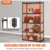 VEVOR Storage Shelves, 3000 lbs, 5 Tier Garage Storage Shelving, 18″ D x 48″ W x 78″ H Adjustable Metal Shelves for Garage Shelves Utility Rack Shelf, Ideal for Kitchen, Warehouse, Basement, Black(36″ L x 18″ W x 72″ H)