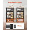 VEVOR Storage Shelves, 3000 lbs, 5 Tier Garage Storage Shelving, 18″ D x 48″ W x 78″ H Adjustable Metal Shelves for Garage Shelves Utility Rack Shelf, Ideal for Kitchen, Warehouse, Basement, Black(16″ D x 32″ W x 63″ H)