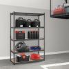 VEVOR Storage Shelves, 3000 lbs, 5 Tier Garage Storage Shelving, 18″ D x 48″ W x 78″ H Adjustable Metal Shelves for Garage Shelves Utility Rack Shelf, Ideal for Kitchen, Warehouse, Basement, Black(18″ D x 48″ W x 72″ H)