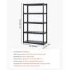 VEVOR Storage Shelves, 3000 lbs, 5 Tier Garage Storage Shelving, 18″ D x 48″ W x 78″ H Adjustable Metal Shelves for Garage Shelves Utility Rack Shelf, Ideal for Kitchen, Warehouse, Basement, Black(18″ D x 40″ W x 72″ H)