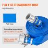 VEVOR Suction Hose, 2 in x 20 ft, Green High Quality Hose, with Camlock Connectors, and Aluminum Fittings, Fit Various Pumps, for Sewage Treatment, Water Transportation and More Agricultural Purposes(2″ x 20′ suction hose + 60′ Backwash Hose)