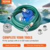 VEVOR Suction Hose, 2 in x 20 ft, Green High Quality Hose, with Camlock Connectors, and Aluminum Fittings, Fit Various Pumps, for Sewage Treatment, Water Transportation and More Agricultural Purposes(2″ x 20′ suction hose + 50′ Backwash Hose)