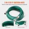 VEVOR Suction Hose, 2 in x 20 ft, Green High Quality Hose, with Camlock Connectors, and Aluminum Fittings, Fit Various Pumps, for Sewage Treatment, Water Transportation and More Agricultural Purposes(2″ x 20′ suction hose + 60′ Backwash Hose)