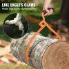 VEVOR Timber Claw Hook, 28 inch 4 Claw Log Grapple Logging Tongs, Swivel Steel Log Lifting Tongs 31″ Max Opening, Eagle Claws with 2205LBS/1000kg Loading Capacity for Tractors, ATVs, Trucks, Forklifts(20in-Handheld version)