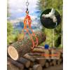 VEVOR Timber Claw Hook, 28 inch 4 Claw Log Grapple Logging Tongs, Swivel Steel Log Lifting Tongs 31″ Max Opening, Eagle Claws with 2205LBS/1000kg Loading Capacity for Tractors, ATVs, Trucks, Forklifts(28in-Swivel)