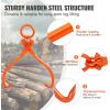 VEVOR Timber Claw Hook, 28 inch 4 Claw Log Grapple Logging Tongs, Swivel Steel Log Lifting Tongs 31″ Max Opening, Eagle Claws with 2205LBS/1000kg Loading Capacity for Tractors, ATVs, Trucks, Forklifts(18in-O-Ring)