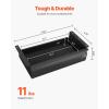 VEVOR Under Desk Drawer Slide Out, 16 inch Attachable Desk Drawer for Sit Stand Workstation, Hidden Under Counter Drawers for office Home, Black(16inch)