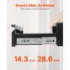 VEVOR Under Desk Drawer Slide Out, 16 inch Attachable Desk Drawer for Sit Stand Workstation, Hidden Under Counter Drawers for office Home, Black(16inch)