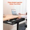 VEVOR Under Desk Drawer Slide Out, 16 inch Attachable Desk Drawer for Sit Stand Workstation, Hidden Under Counter Drawers for office Home, Black(26inch)
