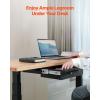 VEVOR Under Desk Drawer Slide Out, 33inch Under Desk Mounted Pull-out Drawer Attachment, Hidden Under Counter Drawers for office Home Sit Stand Workstation, Black(13inch)