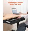 VEVOR Under Desk Drawer Slide Out, 33inch Under Desk Mounted Pull-out Drawer Attachment, Hidden Under Counter Drawers for office Home Sit Stand Workstation, Black(33inch)