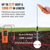 VEVOR Underground Cable Locator, 3 FT Max. Detection Depth, Wire Tracer Break Detector Finder with Earphone, 1000 FT Max.Detection Length Cable Tester for Pet Fence Buried Sprinkler Valve Irrigation