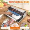 VEVOR Vacuum Sealer Machine, 95Kpa 350W Powerful Dual Pump and Dual Sealing, Dry and Moist Food Storage, Automatic and Manual Air Sealing System with Built-in Cutter, with Seal Bag and External Hose(Vacuum Sealer 95Kpa)