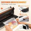 VEVOR Vacuum Sealer Machine, 95Kpa 350W Powerful Dual Pump and Dual Sealing, Dry and Moist Food Storage, Automatic and Manual Air Sealing System with Built-in Cutter, with Seal Bag and External Hose(Vacuum Sealer 95Kpa)