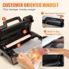 VEVOR Vacuum Sealer Machine, 95Kpa 350W Powerful Dual Pump and Dual Sealing, Dry and Moist Food Storage, Automatic and Manual Air Sealing System with Built-in Cutter, with Seal Bag and External Hose(Vacuum Sealer 90Kpa)