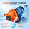 VEVOR Water Diaphragm Pump, 12V DC, 5.5 GPM Flow, 70 PSI Rated Pressure (40-100 PSI Adjustable), 1/2″ MNPT Self Priming Sprayer Pump with Pressure Switch for RV Camper Marine Boat Lawn, FCC Certified(110V  3.3GPM  45PSI)