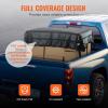 VEVOR Waterproof Cargo Net, 96 in x 81 in, Heavy Duty Truck Cargo Net-(WLL) 700lbs, 4 Adjustable Straps with Carabiners & S-Hooks, Truck Bed Cover for Trailer, Pickup, Boat, Jeep, SUV 6.75′ x 8′(Waterproof)