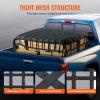 VEVOR Waterproof Cargo Net, 96 in x 81 in, Heavy Duty Truck Cargo Net-(WLL) 700lbs, 4 Adjustable Straps with Carabiners & S-Hooks, Truck Bed Cover for Trailer, Pickup, Boat, Jeep, SUV 6.75′ x 8′(Polyester)