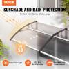 VEVOR Window Door Canopy 40″ x 40″, UPF 50+ Polycarbonate for Door Canopy Exterior, Entry Door, Front Door Overhang for Rain Snow Sunlight Protection Hollow Sheet(Clear Board & Black Bracket)