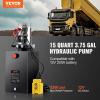 Vevor Hydraulic Pump 15 Quart Hydraulic Motor Hydraulic Lift Single Phase Car Lift 3450 RPM Dump Trailer 208-230 Volt Portable Car Lift 2 Horsepower Auto Lift Vehicle Lift Portable Power Press(15 Quart)
