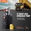Vevor Hydraulic Pump 15 Quart Hydraulic Motor Hydraulic Lift Single Phase Car Lift 3450 RPM Dump Trailer 208-230 Volt Portable Car Lift 2 Horsepower Auto Lift Vehicle Lift Portable Power Press(12 Quart)