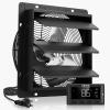 VEVOR 10 inch Exhaust Fan, Wall Mounted Attic Fan with Variable Speed, Temperature & Humidity Controller, 1000 CFM, Automatic Shutter(2025V-Blk)