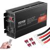 VEVOR 1000W Pure Sine Wave Inverter, DC 12V to AC 120V Power Inverter with 2 AC Outlets 1 USB Port 1 Type-C Port, Remote Control for Small Home Devices Like Smartphone Laptop, CE FCC Certified(1000W)