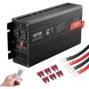 VEVOR 1000W Pure Sine Wave Inverter, DC 12V to AC 120V Power Inverter with 2 AC Outlets 1 USB Port 1 Type-C Port, Remote Control for Small Home Devices Like Smartphone Laptop, CE FCC Certified(2000W)