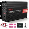 VEVOR 1000W Pure Sine Wave Inverter, DC 12V to AC 120V Power Inverter with 2 AC Outlets 1 USB Port 1 Type-C Port, Remote Control for Small Home Devices Like Smartphone Laptop, CE FCC Certified(1500W)