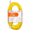 VEVOR 100FT Heavy Duty Extension Cord, 12AWG 15Amps 1875W, 3 Prongs Indoor Outdoor Electric Cord with Lighted End, Flexible & -40°C Cold-Resistant for Lawn, Garage, Home Use, ETL Listed(12AWG)