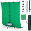 VEVOR 10ft x10ft Pipe and Drape Kit, Heavy Duty Backdrop Stand with Carbon Steel Base, Adjustable Backdrop Support with 2 Clamps and A Carry Bag for Wedding, Party, Event, Photography and Exhibition(5 x 6.5 ft)