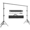 VEVOR 11.5 x 9.6 ft Heavy Duty Backdrop Stand, Height Adjustable Photography Backdrop Stand, Background Support System with 6 Clamps and A Carry Bag, for Party, Wedding, Display, Photo(10 x 12 Ft)