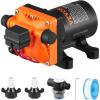 VEVOR 12V Diaphragm Pump, 1.8 GPM (6.81 L/min), 3-Chamber 12 Volt DC Water Pump with Automatic Pressure Switch 40-100 PSI Adjustable, 60 PSI, 1/2” MNPT Port, for RV Yacht Food Truck Camper Marine(12V  3.5GPM  55PSI(Adjustable))