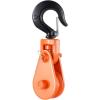 VEVOR 2 Ton Snatch Block with Swivel Hook, 3″ Sheave 3/8″ Inch Wire Rope, Heavy Duty Snatch Block Pulley 4400 lbs for Towing and Recovery Operations on Tow Truck Rollback Wrecker Car Hauler Winches(orange)