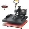 VEVOR 2 in 1 Heat Press Machine for T Shirts and Hats, 15×15 Inch Professional Swing Away Digital Tshirt Press Machine for Sublimation, Vinyl, Heat Transfer Projects(2in1-15×15-Black)