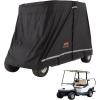 VEVOR 2+2 Passenger Golf Cart Cover, 600D Polyester Full Cover, Suitable for 2+2 Seats Golf Carts, Waterproof, Sunproof, and Dustproof Outdoor Golf Cart Cover with Three Zipper Doors, Black