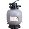VEVOR 25033BX 19-inch, Up to 45 GPM Flow Rate, Above Inground Swimming Pool Sand System with 7-Way Multi-Port Valve, Filter, Backwash, Rinse, Recirculate, Waste, Winter, Closed Functions, Gray(22 inch)