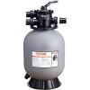 VEVOR 25033BX 19-inch, Up to 45 GPM Flow Rate, Above Inground Swimming Pool Sand System with 7-Way Multi-Port Valve, Filter, Backwash, Rinse, Recirculate, Waste, Winter, Closed Functions, Gray(16 inch)