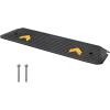 VEVOR 3″ Rise Rubber Threshold Ramp, 35.6″ Wide Wheelchair Ramp Doorway, Natural Curb Ramp, 33069Lbs Load Capacity, Non-Slip Textured Surface Rubber Curb Ramp for Wheelchair and Scooter(Black)