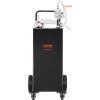 VEVOR 30 Gallon Fuel Caddy, Gas Storage Tank & 4 Wheels, with Manual Transfer Pump, Gasoline Diesel Fuel Container for Cars, Lawn Mowers, ATVs, Boats, More, Yellow(Black)