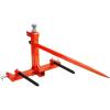 VEVOR 49″ Hay Spear, Bale Spears 1600lbs Loading Capacity, Skid Steer Loader Tractor Attachment with 2pcs 17.5″ Stabilizer Spears, Quick Attach Spike Forks(Three-point type)