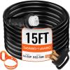 VEVOR 50FT 50 Amp Generator Extension Cord, STW 45446 + 45505 125V 250V Generator Power Cord, N14-50P & SS2-50R & CS6364 Twist Lock Connectors(15 FT)
